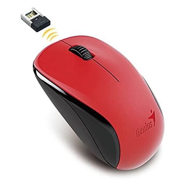 MOUSE WIRELESS GENIUS NX-7000 ROJO / BLUEEYE/ RF 2.4GHZ / PILA AA / WIN Y MAC 31030027403