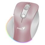MOUSE GENIUS WIRELLES MINI ERGO 9000S PRO PINK RECARGABLE DUAL BT Y 2 4GHZ RGB DPI 800 A 2400