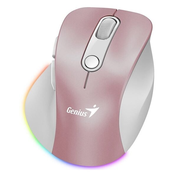 MOUSE GENIUS WIRELLES MINI ERGO 9000S PRO PINK RECARGABLE DUAL BT Y 2 4GHZ RGB DPI 800 A 2400