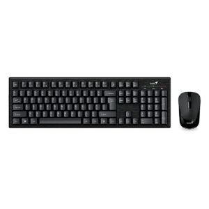 COMBO TECLADO Y MOUSE GENIUS KM-8101 WIRELESS NEGRO/RF 2.4GHZ /INDICADOR DE BATERIA/PILAS AA X 2