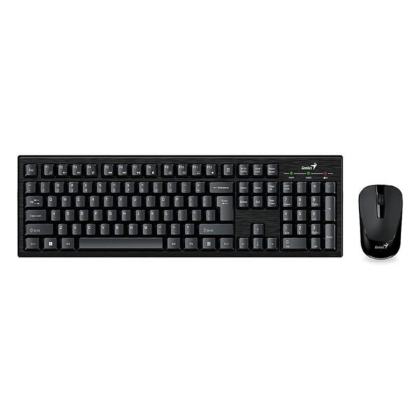 COMBO TECLADO Y MOUSE GENIUS KM-8101 WIRELESS NEGRO/RF 2.4GHZ /INDICADOR DE BATERIA/PILAS AA X 2