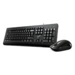 COMBO GENIUS TECLADO Y MOUSE KM-160 USB NEGRO/KIT CLASICO