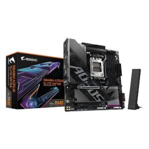 MAINBOARD GIGABYTE B840M AOURUS ELITE WIFI6E MICRO ATX AM5 DDR5 WIFI 6
