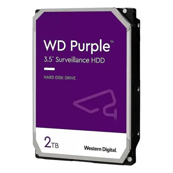 DISCO DURO WESTERN DIGITAL INTERNO 2TB 5400RPM 3.5INC.24-7 256MB CACHE 3Y PURPLE