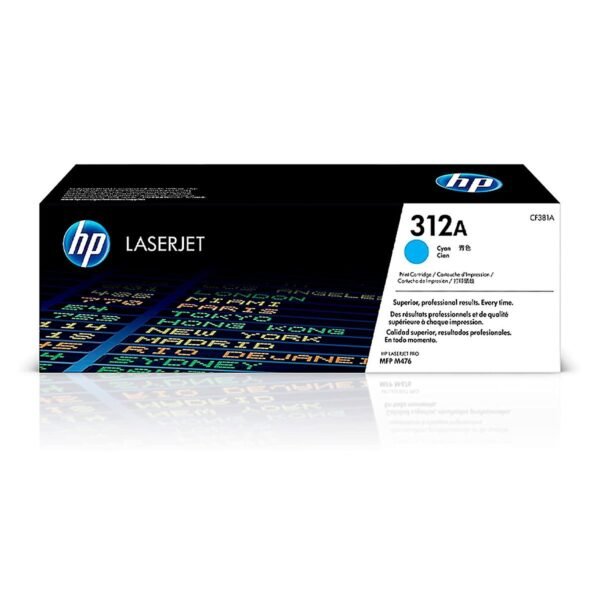 TONER HPINC 312A CYAN LASERJET M476N/D/W 2700 PAG CF381A
