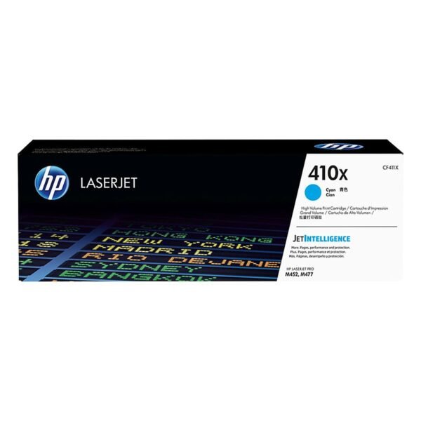 TONER HPINC 410X CYAN LASERJET M452/477/377 5000 PAG CF411X