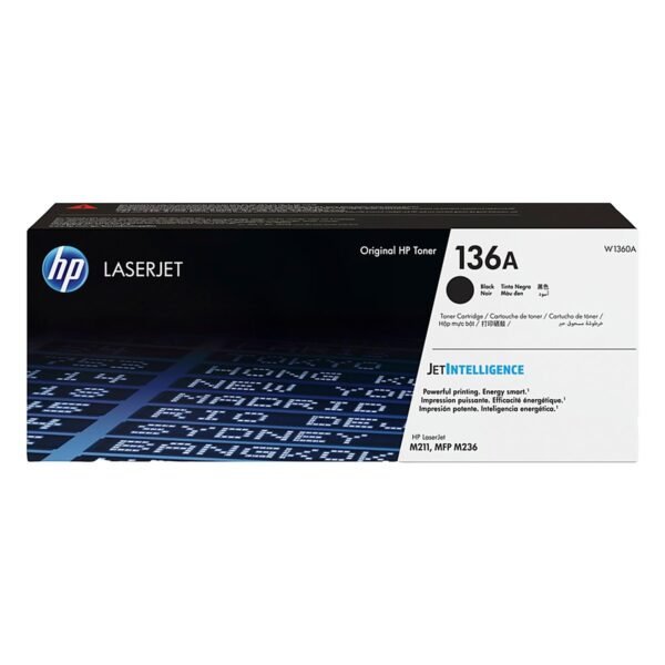 TONER HPINC 136A NEGRO LASERJET M208/209/211/232/233/234/236 1150 PAG W1360A
