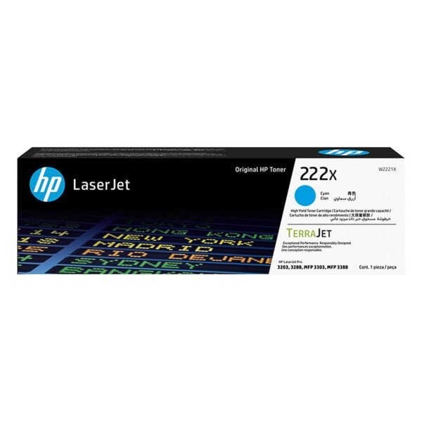 CONSUMIBLE HPINC/TONER 222X CYAN LASERJET 3201/3202/3303 2500 PAG W2221X