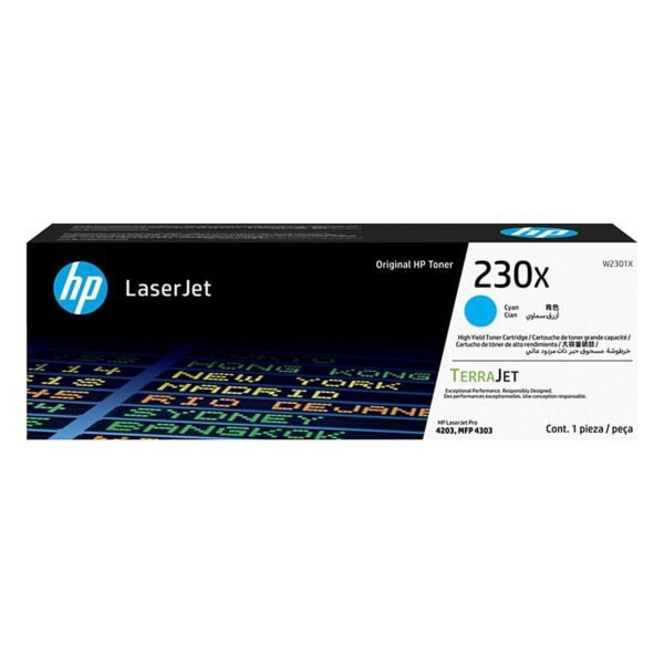 CONSUMIBLE HPINC/TONER HPINC 230X CYAN LASERJET 4203/4303 5500 PAG W2301X
