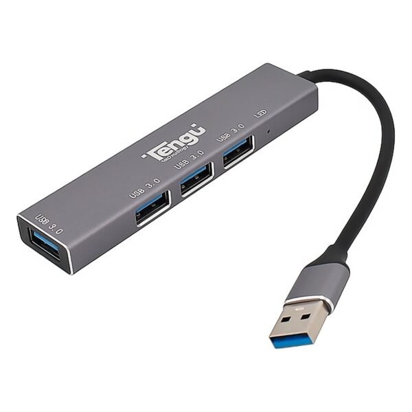 HUB Tengu T-304 USB 3.0 to 4Puertos USB 3.0 5Gbps Silver
