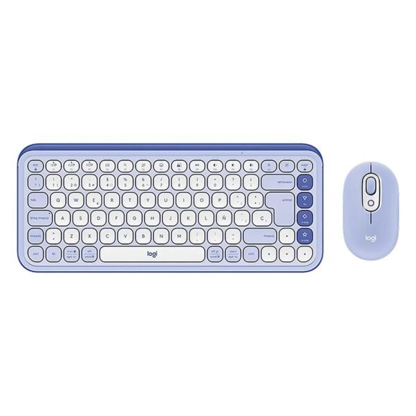 COMBO LOGITECH/TECLADO Y MOUSE POP ICON/WIRELESS/EASY-SWITCH/HASTA 3 DISPOSITIVOS/LILAC