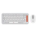 COMBO LOGITECH/TECLADO Y MOUSE POP ICON/WIRELESS/EASY-SWITCH/HASTA 3 DISPOSITIVOS/WHITE
