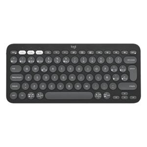 TECLADO/LOGITECH PEBBLE KEYS 2 K380S/BLUETOOHT/HASTA 3 DIPSTVOS/SPANISH LAYOUT/NEGRO