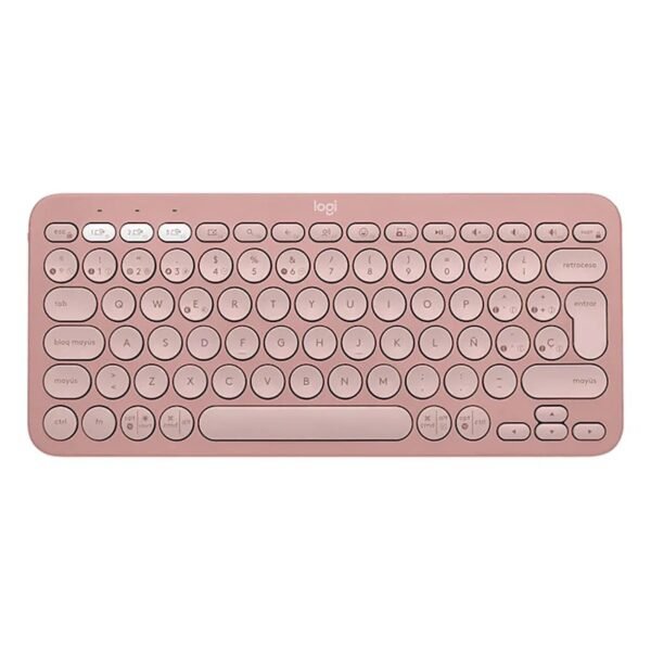 TECLADO LOGITECH/PEBBLE KEYS 2 K380S/BLUETOOHT/HASTA 3 DIPSTVOS/SPANISH LAYOUT/ROSE