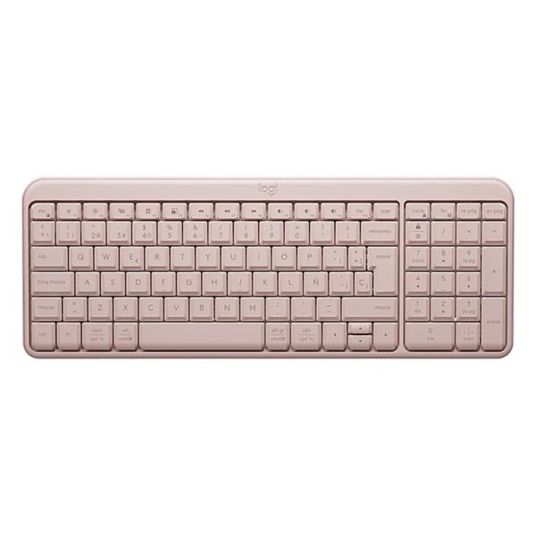 TECLADO LOGITECH/K250/COMPACTO/BLUETOOTH/WIRELESS/INCLY.NUM-PAD/AJUSTABLE 7GRADOS/ROSE