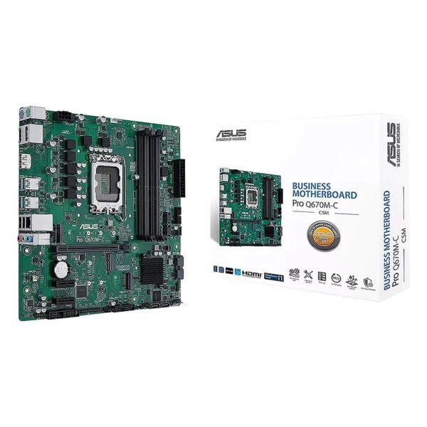 MBO ASUS PRO Q670M-C-CSM 13VA-12VA LGA1700 4DDR5-5600 2DP HDMI 2M.2 6USB PCIE4.0 MATX