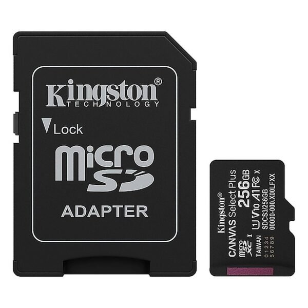 MICRO-SD SDCS3 KINGSTON 256GB CANVAS Select Plus Gen3 150MB-s with Adapter