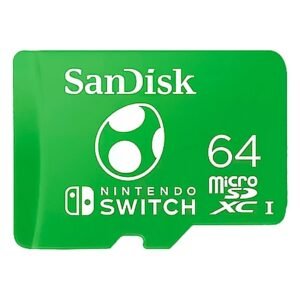 Memory microSDXC SANDISK 64GB UHS-I for NINTENDO Swtich Speed Up to 100MBs