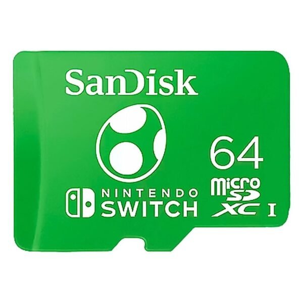 Memory microSDXC SANDISK 64GB UHS-I for NINTENDO Swtich Speed Up to 100MBs