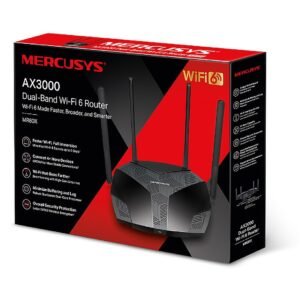 ROUTER/MERCUSYS/ MR80X WIFI 6 / AX3000 /DUAL BAND/4 ANT./PUERTOS GIGABIT