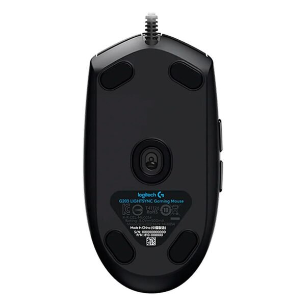 MOUSE LOGITECH 910-005790 / G203 RGB LIGHTSYNC / NEGRO / USB / 6 BOTONES / 200 - 8000 DPI