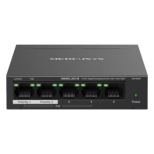 SWITCH MERCUSYS ESCRITORIO 5-PORT PoE Plus 30W 10-100-1000MBPS 250m