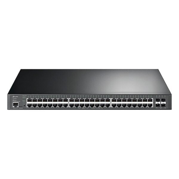SWITCH TP-Link ADMINISTRABLE JetStream 48P Gigabit con 4Puetos 10GE SFP Plus y 48P PoE Plus