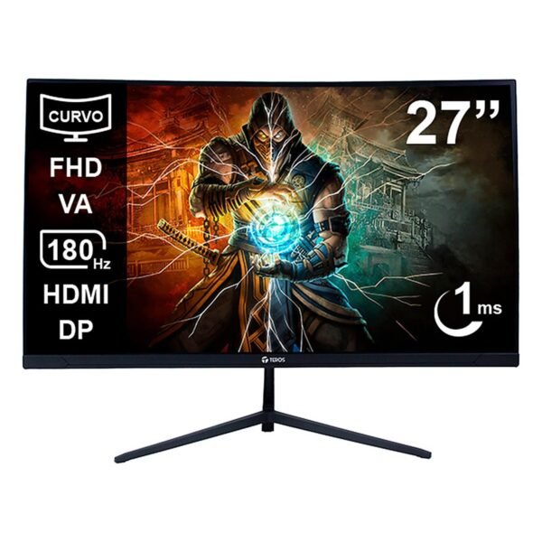 MONITOR TEROS GAMING TE-2787G CURVO FHD 1920X1080 180 HZ - 1MS AUDIO OUT 1HDMI 1DP