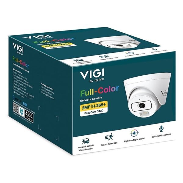 CAMARA TPLINK/VIGI EASYCAM C420 2.8MM/SMART DETECTION/2MP/POE/VISION NOCTURNA LIGHTPRO