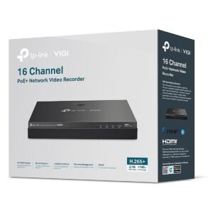 GRABADORA/TPLINK VIGI NVR2016H-16MP/ 168 CANALES POE /H.265 PLUS/ONVIF/SOPORTA HASTA 20TB/140W POE
