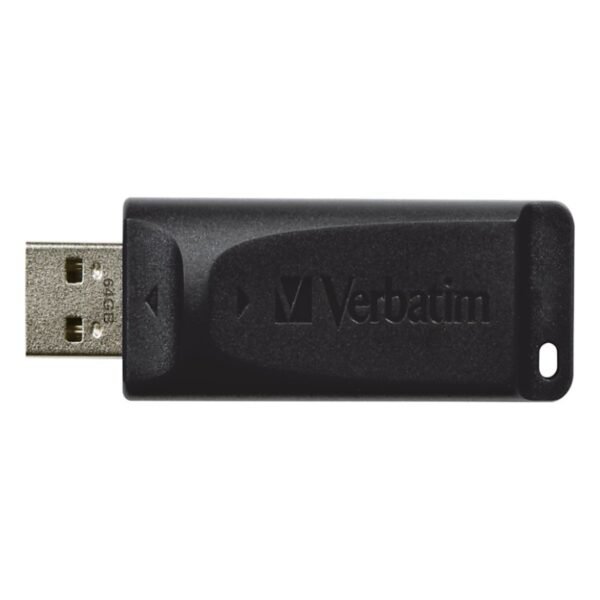 FLASHMEMORY VERBATIM 64GB SLIDER NEGRO USB 2.0