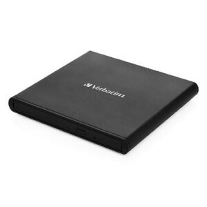 GRABADORA VERBATIM CD/DVD SLIMLINE EXTERNO / USB / ADAPTADOR USB C / WIN / SOFT. NERO BURN / M-DIS