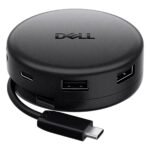Adaptador Travel HUB Dell Pro 7-in-1 USB-C DA326 USB3.2 4USB-C 1HDMI 1DP Negro