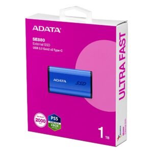 SSD ADATA ELITE SE880 BLUE 1TB 2000/2000 USB TIPO C COMPATIBLE CONSOLAS DE JUEGOS