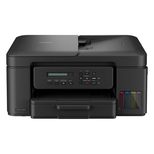 IMPRESORA BROTHER/T730DW MFP DUPLEX ADF WIFI 16IPM 15IPM COLOR 7500 BN 5000C BTD100BK CMY 2YEA