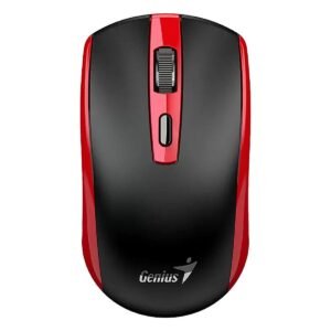 MOUSE GENIUS/ECO-8150 WIRELESS ROJO /BAT. RECARGABLE /AI COPILOT /4 BOTONES /1200 DPI /ADAP. USB