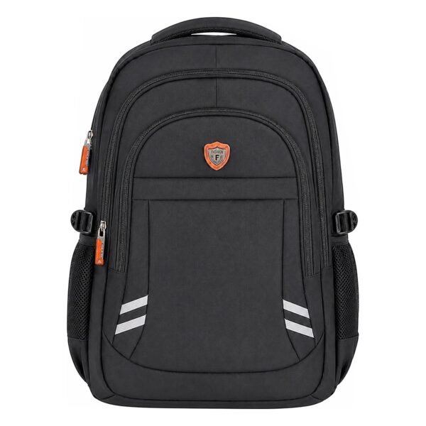 MOCHILA NOTEBOOK XINWEIAO NYLON 15.6INC. NEGRA CON LOGO NARANJA