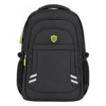 MOCHILA NOTEBOOK XINWEIAO NYLON 15.6INC. NEGRA CON LOGO VERDE