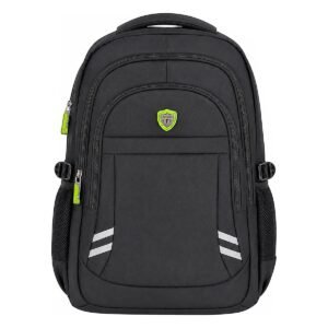 MOCHILA NOTEBOOK XINWEIAO NYLON 15.6INC. NEGRA CON LOGO VERDE