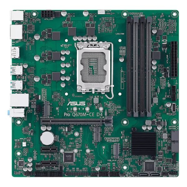 MBO ASUS PRO Q670M-CE D4-CSM 13VA-12VA LGA1700 4DDR4-3200 2DP HDMI 2M.2 6USB PCIE4.0 MATX