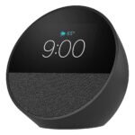 PARLANTE AMAZON ECHO SPOT SMART ALARM CLOCK WITH VIBRANT SOUND AND ALEXA BLACK