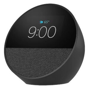 PARLANTE AMAZON ECHO SPOT SMART ALARM CLOCK WITH VIBRANT SOUND AND ALEXA BLACK