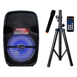 PARLANTE ITALY PA1504 15Inch 90000Watts MP3 MIC. PEDESTAL NEGRO