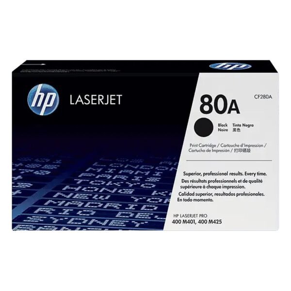 TONER HPINC 80A NEGRO LASERJET M401 2700 PAG CF280A