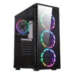 CASE SPEEDMIND/MICRO ATX ITX GAMING WITH GLASS SIDES USB.3.0 USB 2.0 HD AUDIO 5 ARGB FANS NO PSU