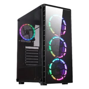 CASE SPEEDMIND/MICRO ATX ITX GAMING WITH GLASS SIDES USB.3.0 USB 2.0 HD AUDIO 5 ARGB FANS NO PSU