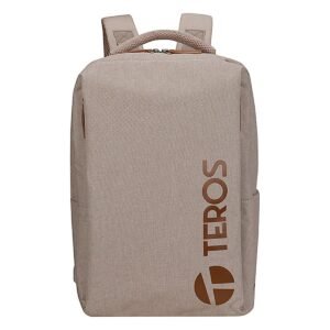 MOCHILA TEROS/TE-9046BG NOTEBOOK HASTA 15.6 /POLIESTER BEIGE /INTERIOR BEIGE.