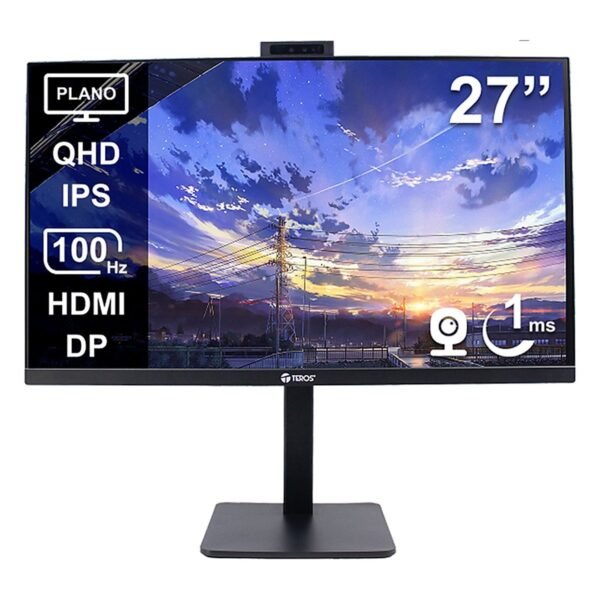 MONITOR TEROS TE-2715CS PLANO QHD IPS 100HZ 1MS 2560X1440 PIXELES HDMI DP